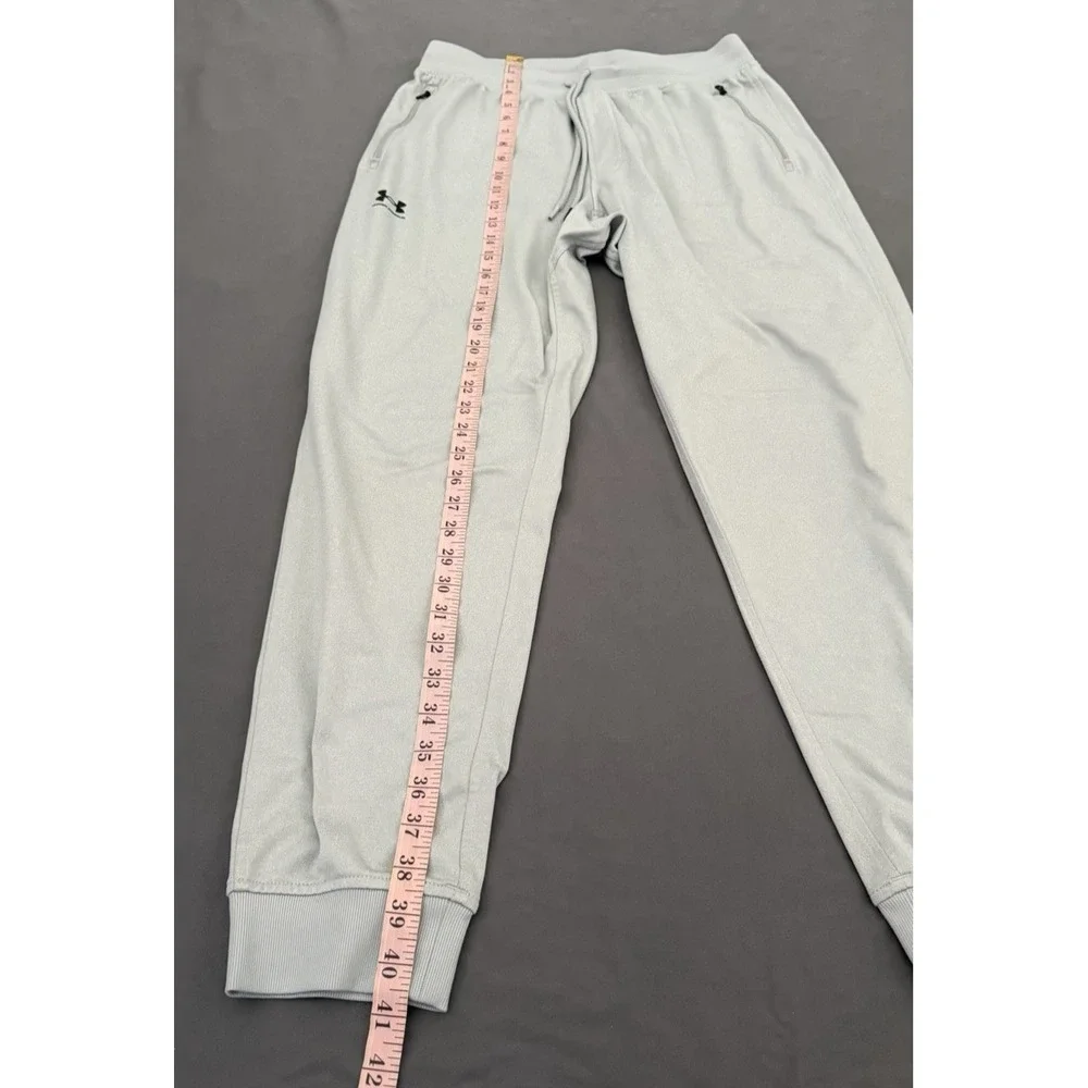 Under Armour Sweatpants Mens Large Gray Knit Jogger Zip Pockets Athletic 1366207